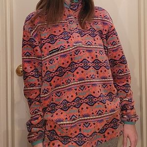Dorato Fleece Pull-Over Southern Marsh M Pink Aztec